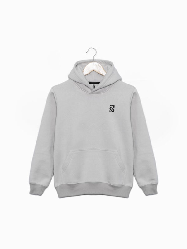 Embroidered Hoodie - Stone Grey