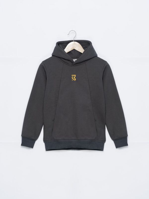 Premium Embroidered Hoodie –  Ashen Eclipse