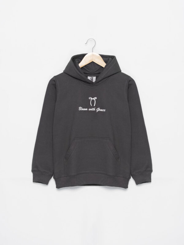 Embroidered Hoodie - Charcoal Grey