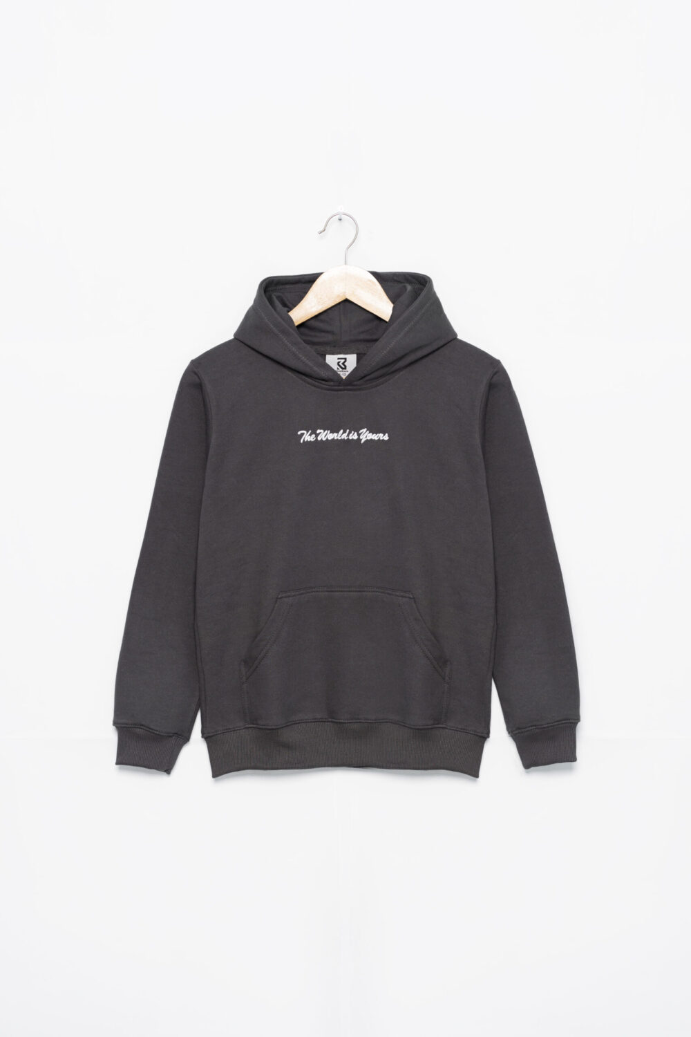 Embroidered Hoodie - Charcoal Grey