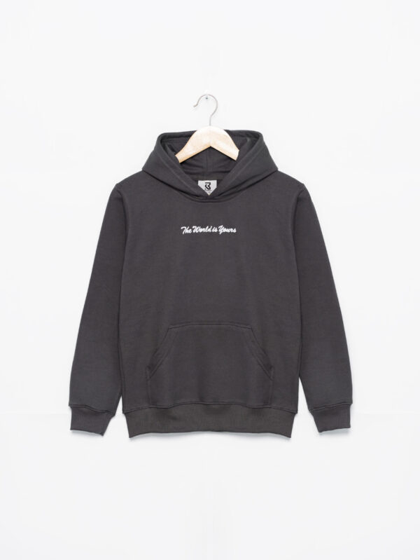 Embroidered Hoodie - Charcoal Grey