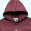 Premium Embroidered Hoodie – Maroonish Red - Image 3