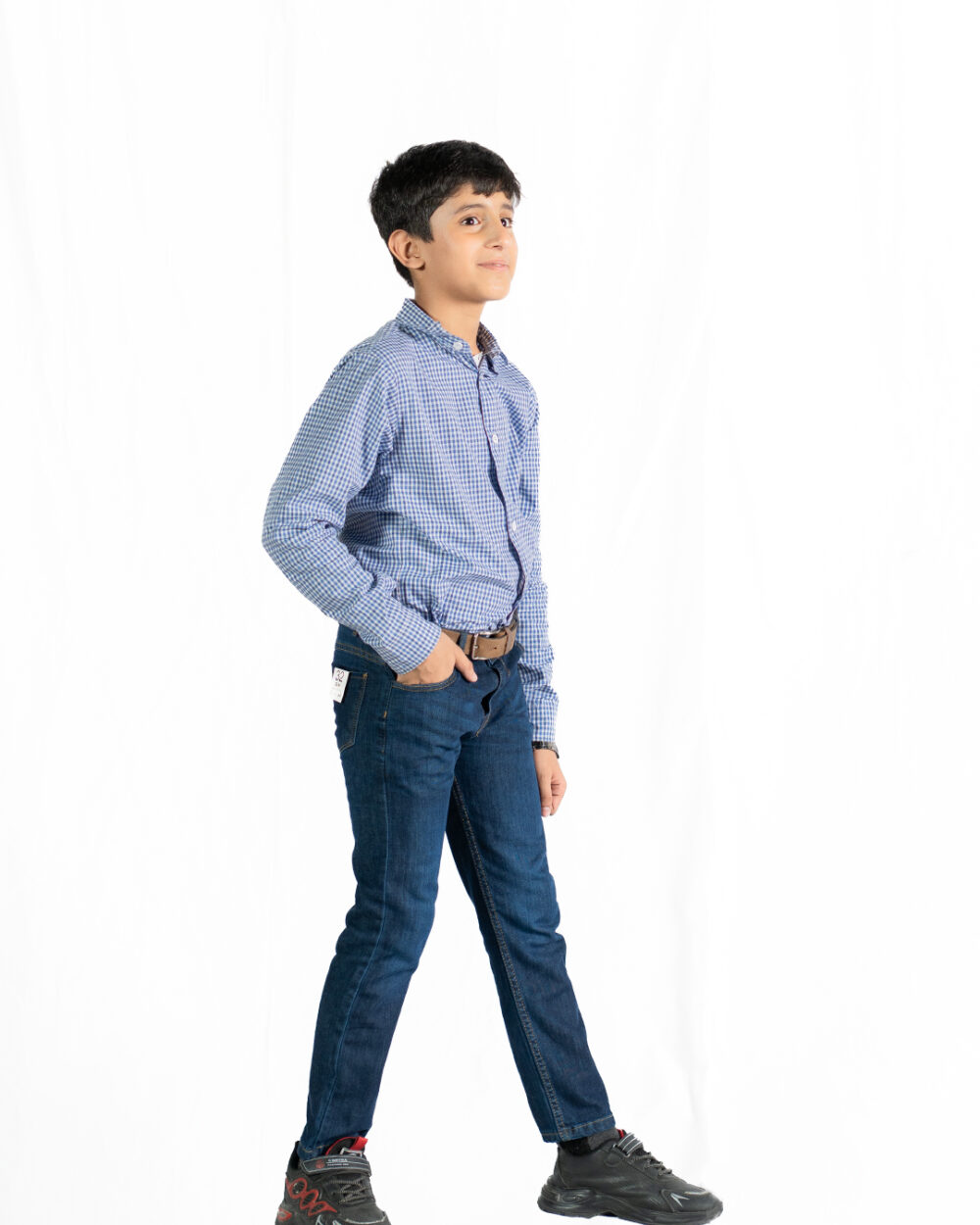 Boys’ Blue Checkered Shirt