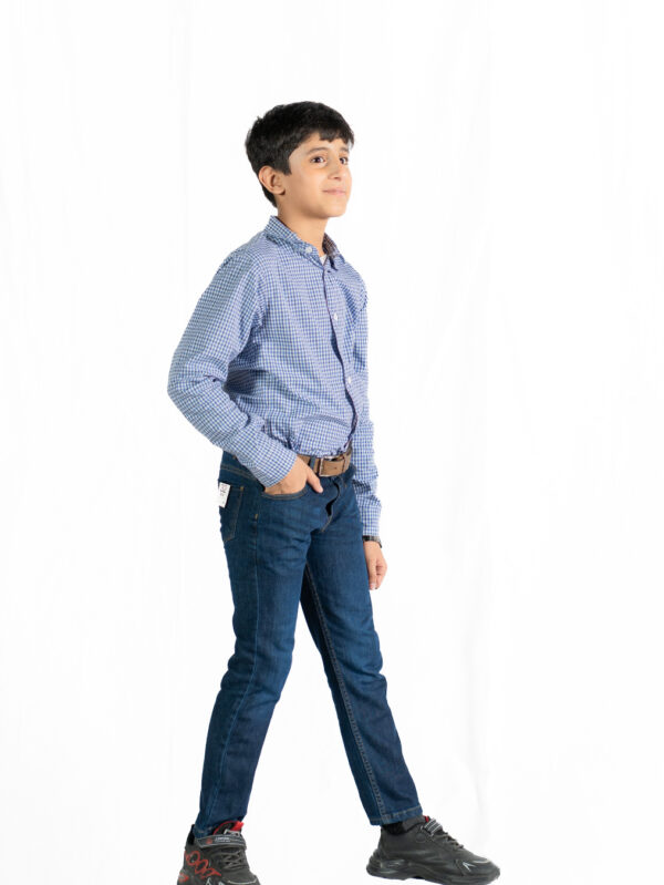 Boys’ Blue Checkered Shirt