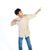 Boys’ Beige Striped Casual Shirt - Image 2