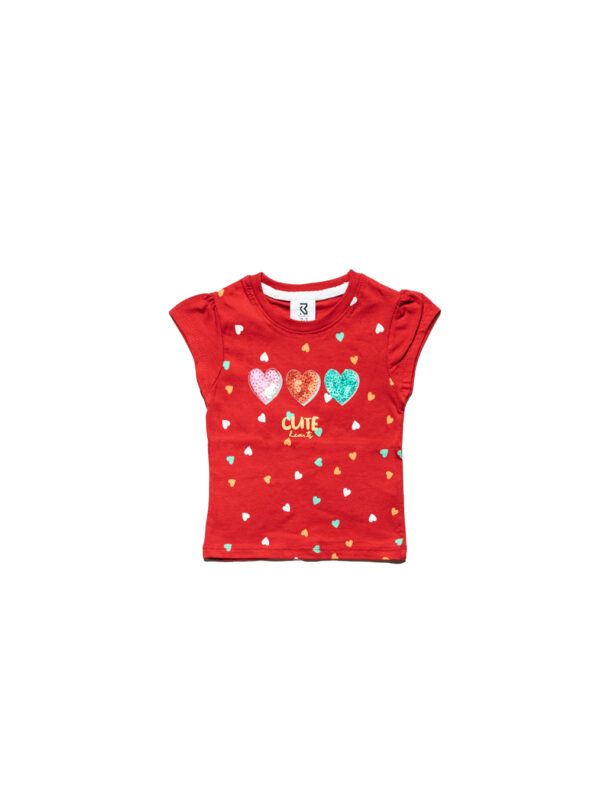 Red “Cute Hearts” T-Shirt