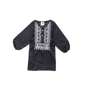 black with embroidery kurti